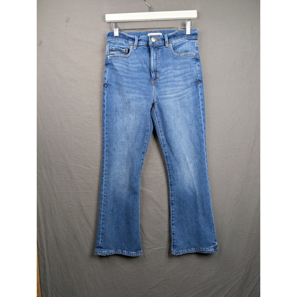 LOFT‎ The Kick Crop High Rise Jeans Blue Denim Size 26/2